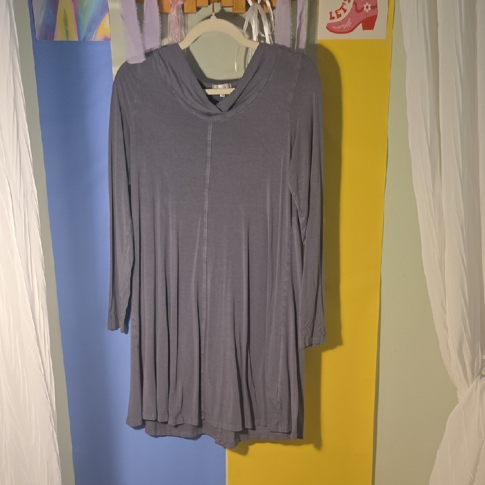 Hartstring Women's Gray Long Sleeve Dress
